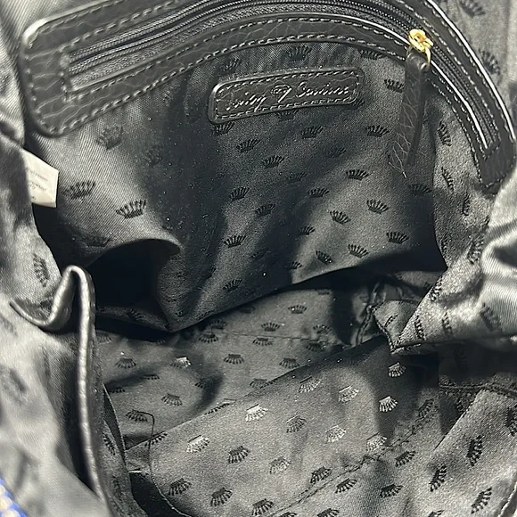 Juicy Couture Y2K Vintage Blue/Pink Glitter Velvet Tote Handbag Purse 👛 👛 - Picture 8 of 9